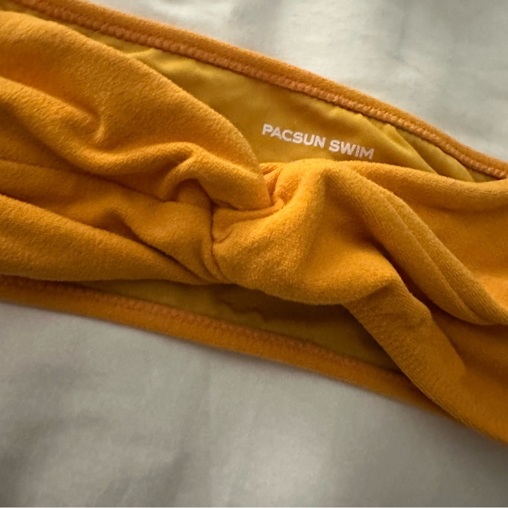 PacSun Ochre Twist Bandeau Bikini Set - Picture 5 of 7